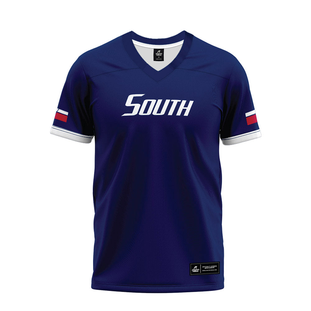 South Alabama - NCAA Football : Dashaun Caffee - Blue Premium Football Jersey-0