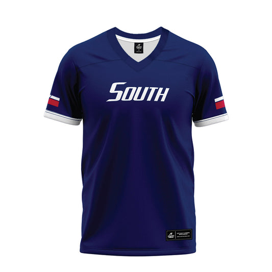 South Alabama - NCAA Football : Dashaun Caffee - Blue Premium Football Jersey-0
