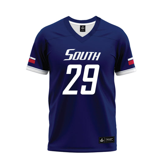 South Alabama - NCAA Football : Kaleb Jackson - Blue Premium Football Jersey-0