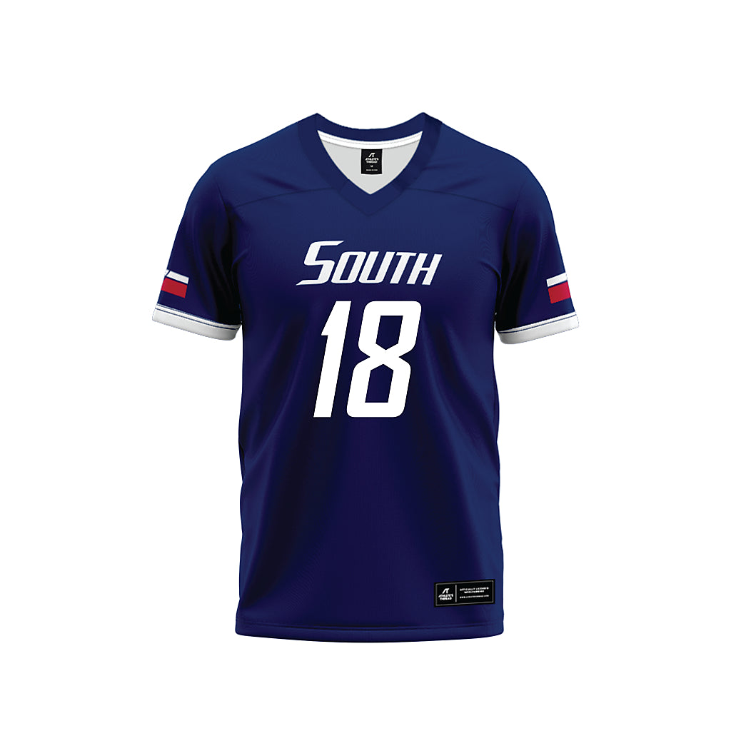 South Alabama - NCAA Football : Masey Lewis - Blue Premium Football Jersey-0