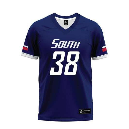 South Alabama - NCAA Football : Camden Lawson - Blue Premium Football Jersey-0