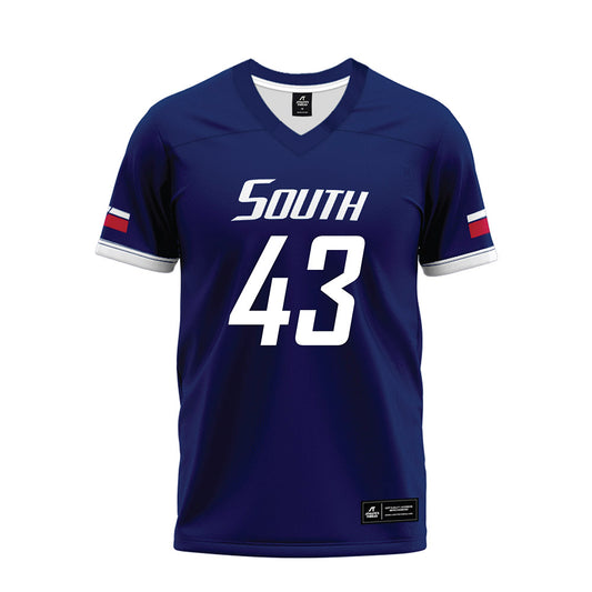 South Alabama - NCAA Football : Jacob Porco - Blue Premium Football Jersey-0