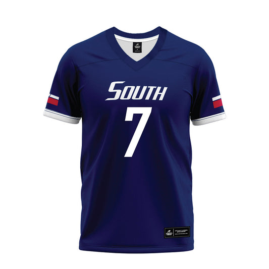 South Alabama - NCAA Football : Ty Goodwill - Blue Premium Football Jersey-0