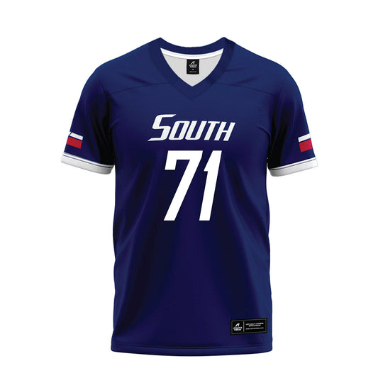South Alabama - NCAA Football : Jaylen Booker - Blue Premium Football Jersey-0