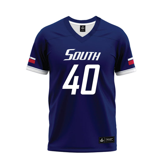 South Alabama - NCAA Football : Caleb Dozier - Blue Premium Football Jersey-0