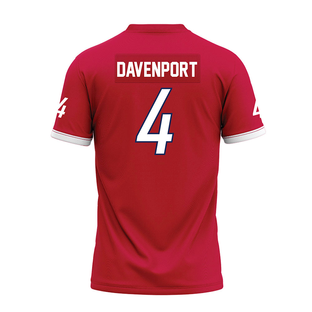 South Alabama - NCAA Football : bishop davenport - Red Premium Football Jersey-1