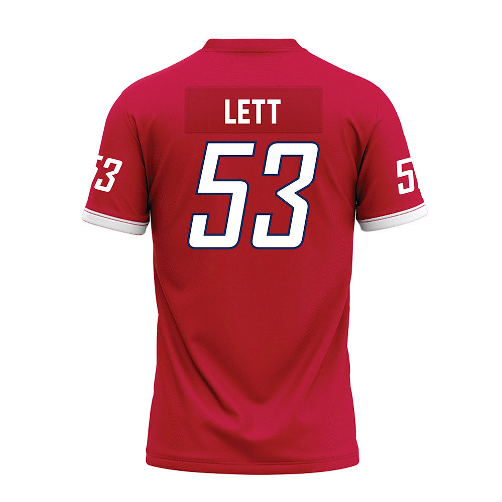 South Alabama - NCAA Football : Letrelle Lett - Red Premium Football Jersey-1
