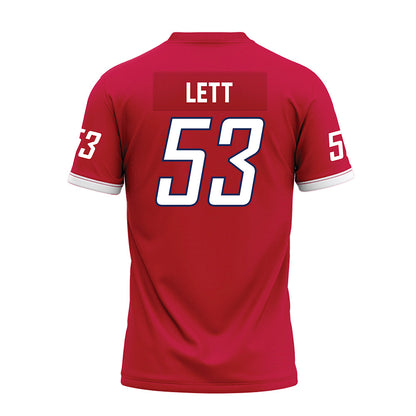 South Alabama - NCAA Football : Letrelle Lett - Red Premium Football Jersey-1