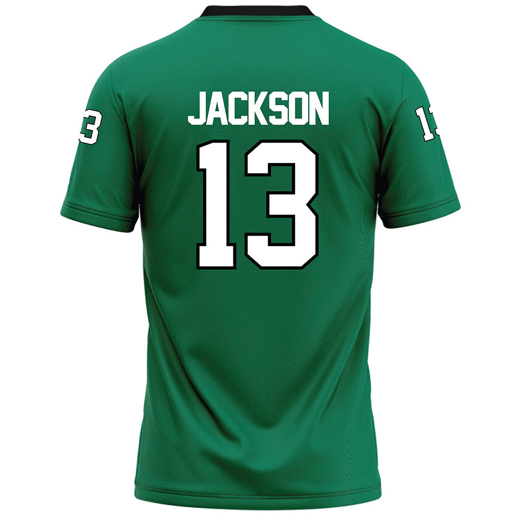 Northeastern State - NCAA Football : Camrin Jackson - Green Premium Football Jersey-1