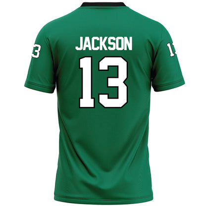 Northeastern State - NCAA Football : Camrin Jackson - Green Premium Football Jersey-1