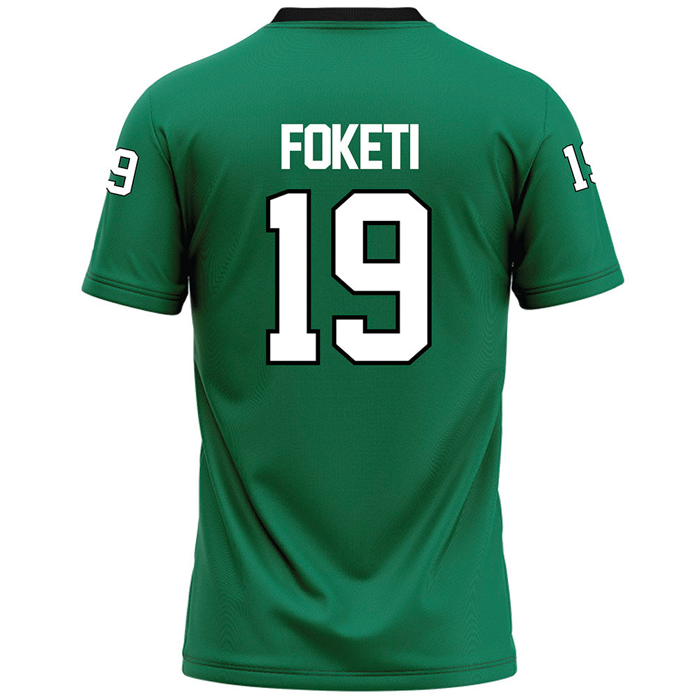 Northeastern State - NCAA Football : Mo Foketi Foketi - Green Premium Football Jersey-1