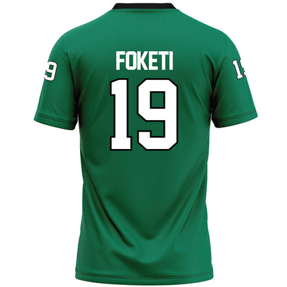 Northeastern State - NCAA Football : Mo Foketi Foketi - Green Premium Football Jersey-1