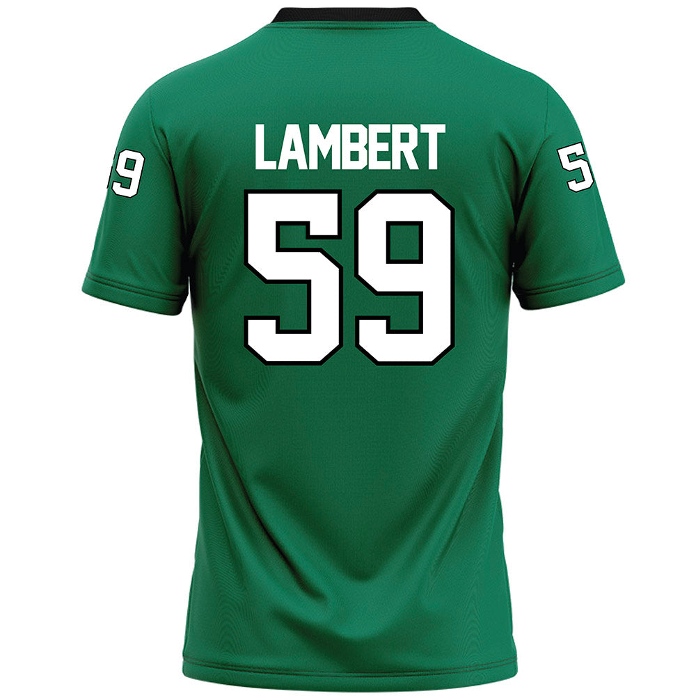 Northeastern State - NCAA Football : Josh Lambert - Green Premium Football Jersey-1