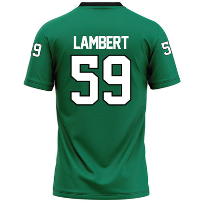 Northeastern State - NCAA Football : Josh Lambert - Green Premium Football Jersey-1