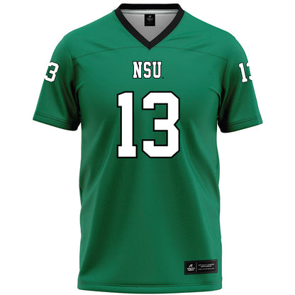 Northeastern State - NCAA Football : Camrin Jackson - Green Premium Football Jersey-0