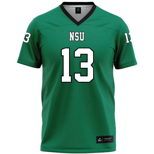 Northeastern State - NCAA Football : Camrin Jackson - Green Premium Football Jersey-0
