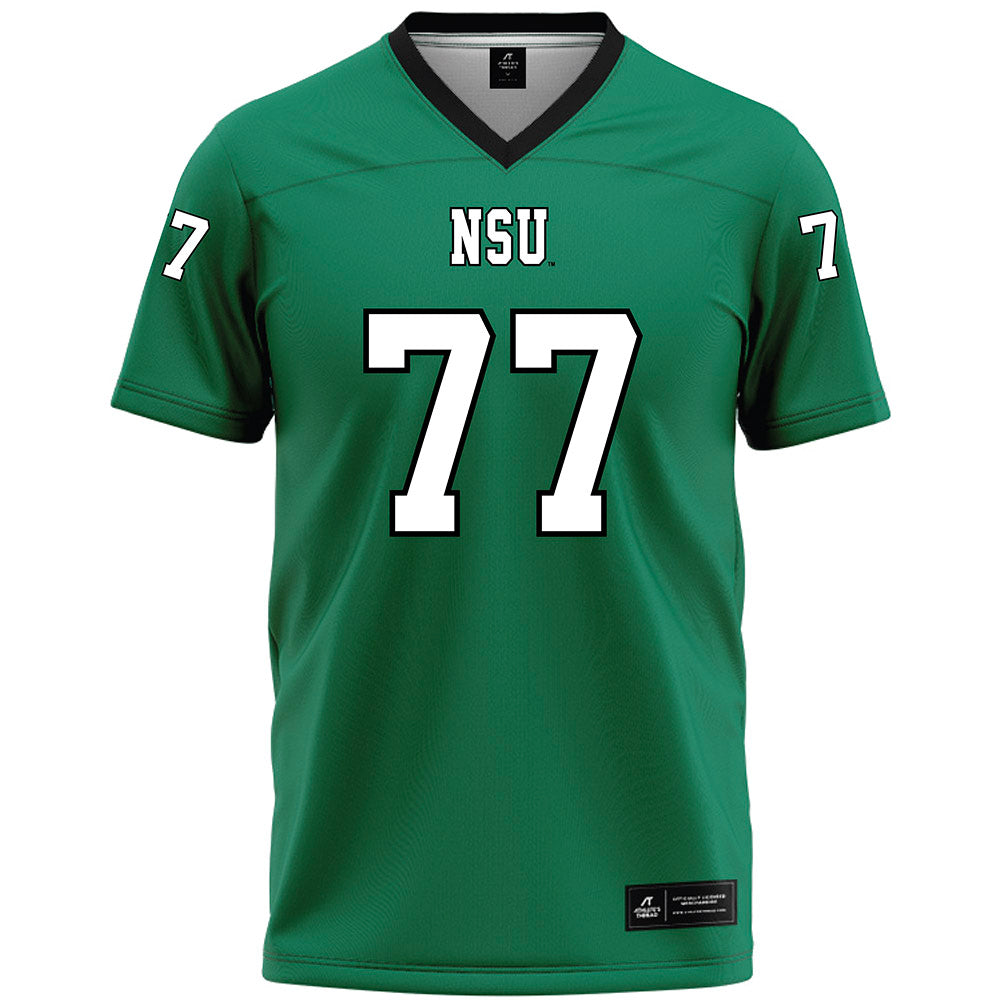 Northeastern State - NCAA Football : Brock Sullivan - Green Premium Football Jersey-0