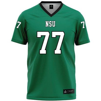 Northeastern State - NCAA Football : Brock Sullivan - Green Premium Football Jersey-0