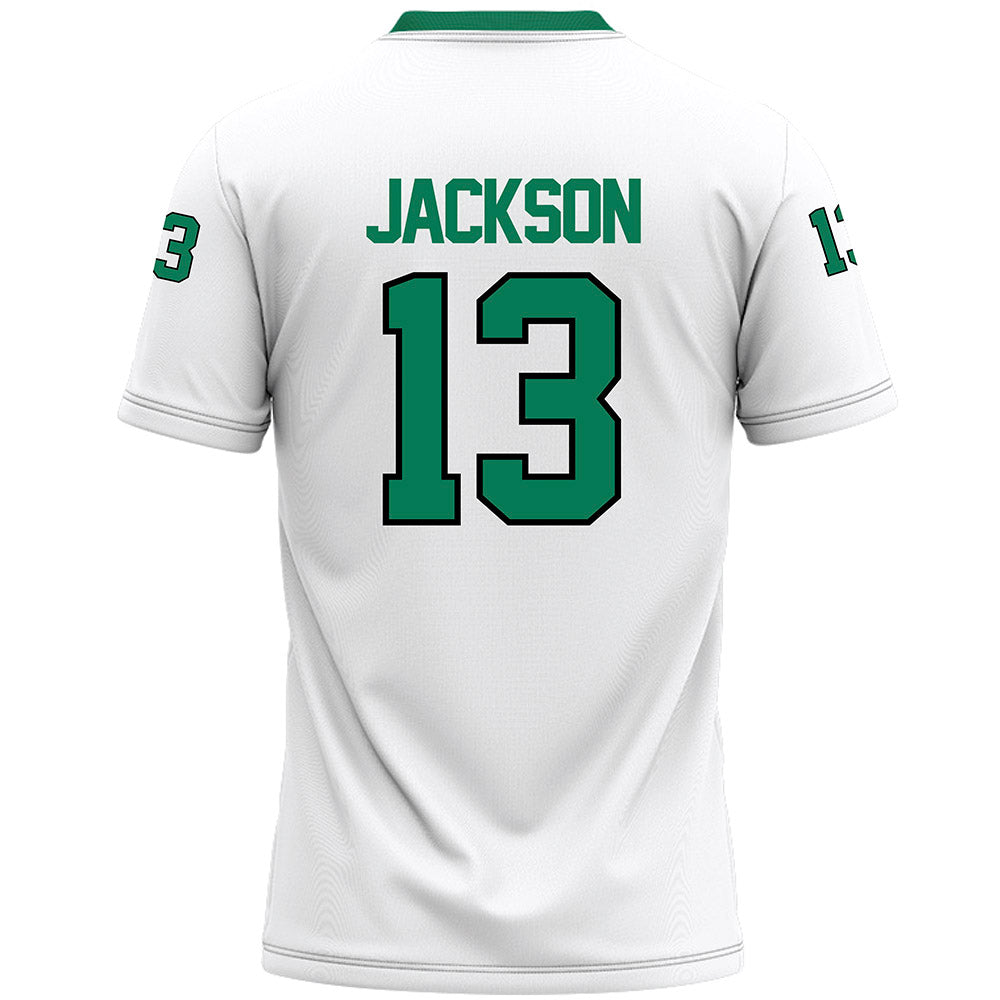 Northeastern State - NCAA Football : Camrin Jackson - White Premium Football Jersey-1