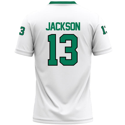 Northeastern State - NCAA Football : Camrin Jackson - White Premium Football Jersey-1