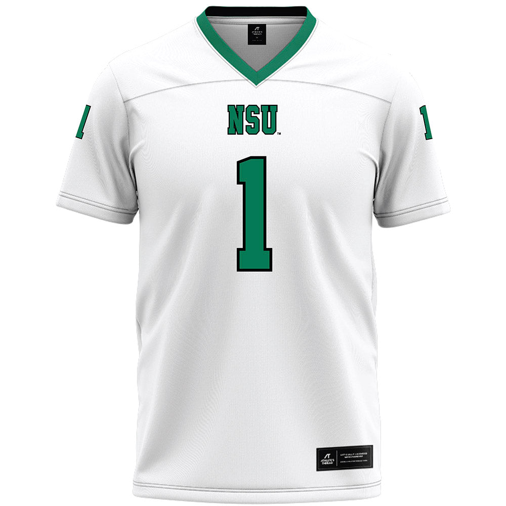 Northeastern State - NCAA Football : Donnie Smith - White Premium Football Jersey-0