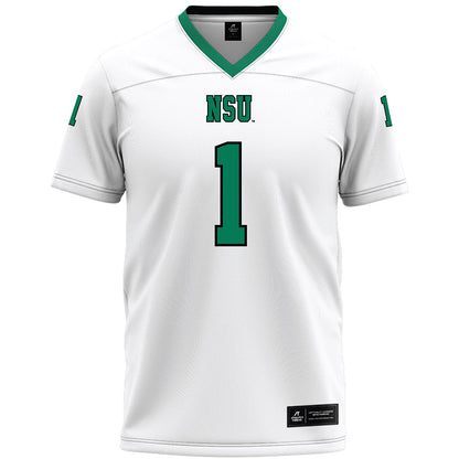 Northeastern State - NCAA Football : Donnie Smith - White Premium Football Jersey-0