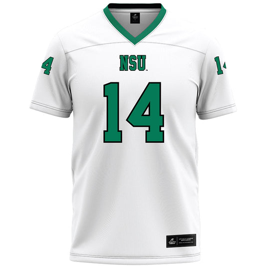 Northeastern State - NCAA Football : Jalen Richmond - White Premium Football Jersey-0