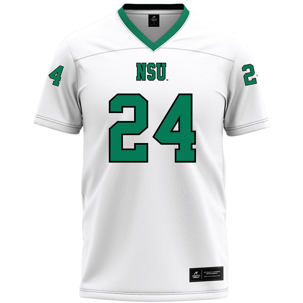 Northeastern State - NCAA Football : Jordan Schelling - White Premium Football Jersey-0