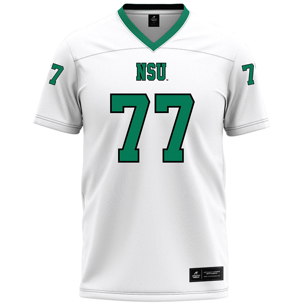 Northeastern State - NCAA Football : Brock Sullivan - White Premium Football Jersey-0
