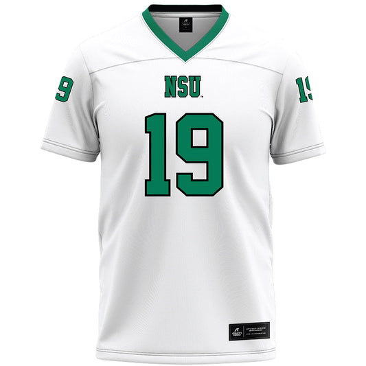 Northeastern State - NCAA Football : Mosese Foketi - White Premium Football Jersey-0