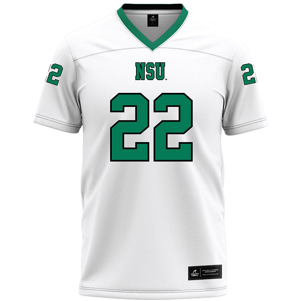 Northeastern State - NCAA Football : DonTerrius Williams - White Premium Football Jersey-0