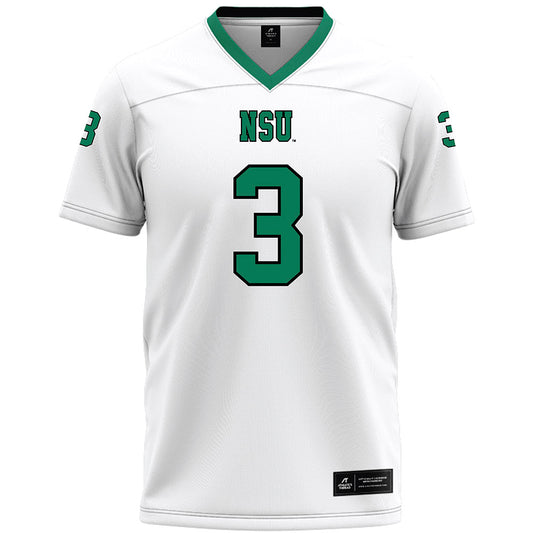 Northeastern State - NCAA Football : Dereun Dortch - White Premium Football Jersey-0