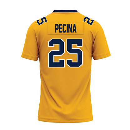 AU - NCAA Football : Jake Pecina - Gold Premium Football Jersey-1