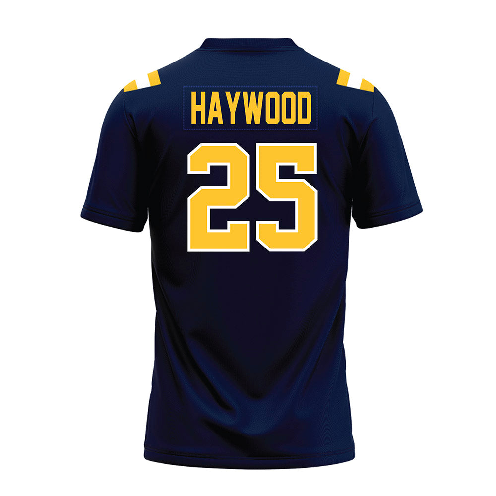 East Tennessee State - NCAA Football : Jaden Haywood - Navy Premium Football Jersey-1