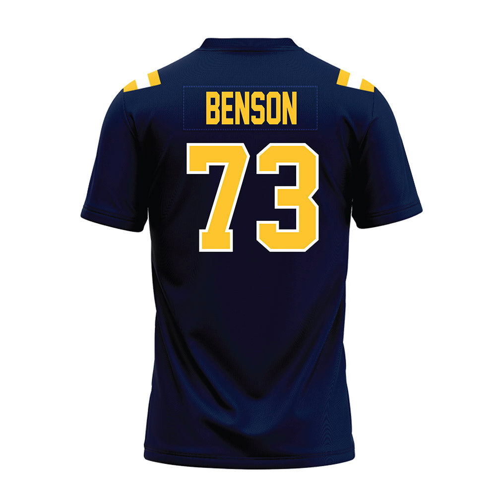 East Tennessee State - NCAA Football : Joshua Benson - Navy Premium Football Jersey-1