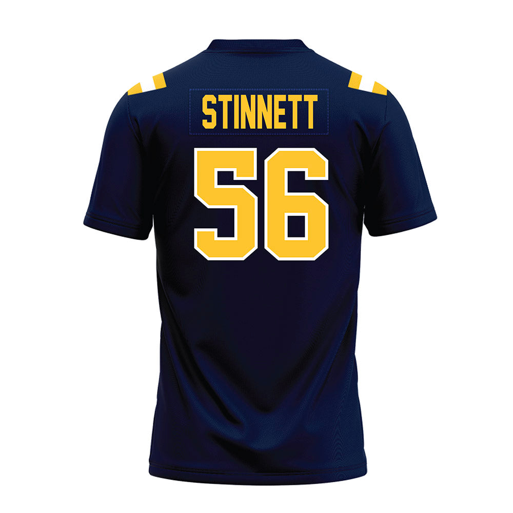 East Tennessee State - NCAA Football : Nash Stinnett - Navy Premium Football Jersey-1