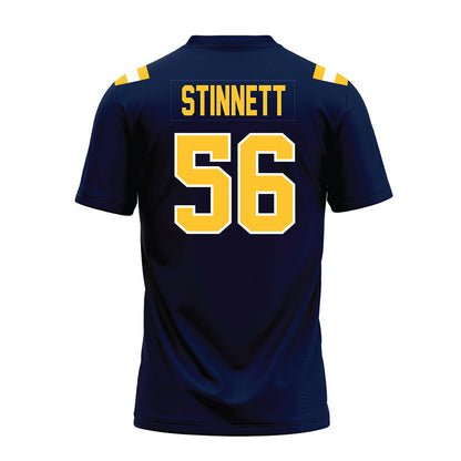 East Tennessee State - NCAA Football : Nash Stinnett - Navy Premium Football Jersey-1