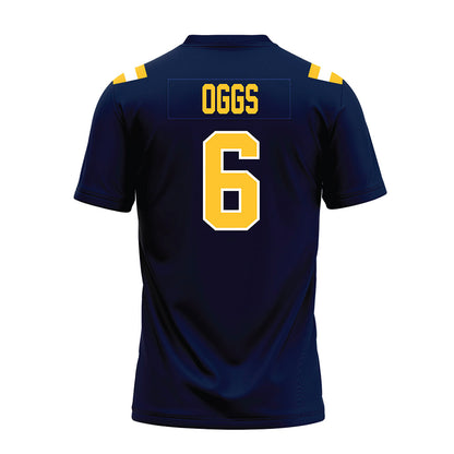 East Tennessee State - NCAA Football : Jivon Oggs - Navy Premium Football Jersey-1