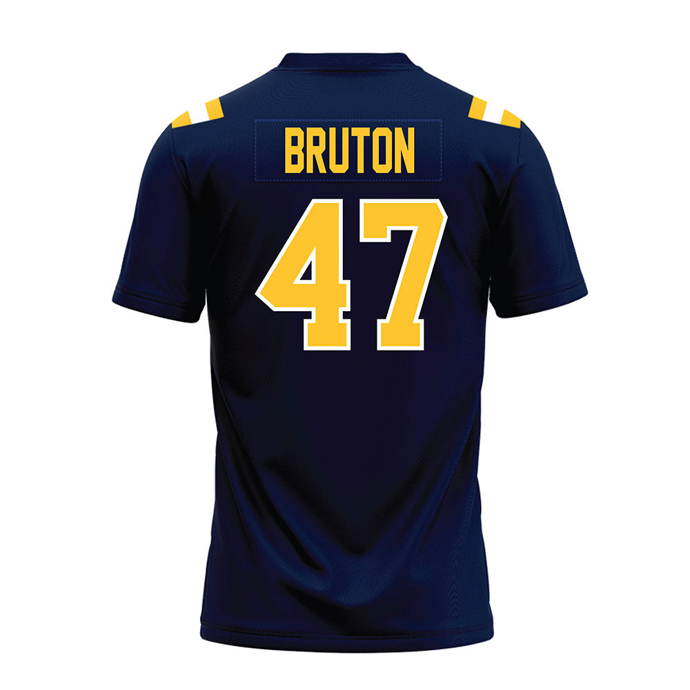 East Tennessee State - NCAA Football : Ramani Bruton - Navy Premium Football Jersey-1