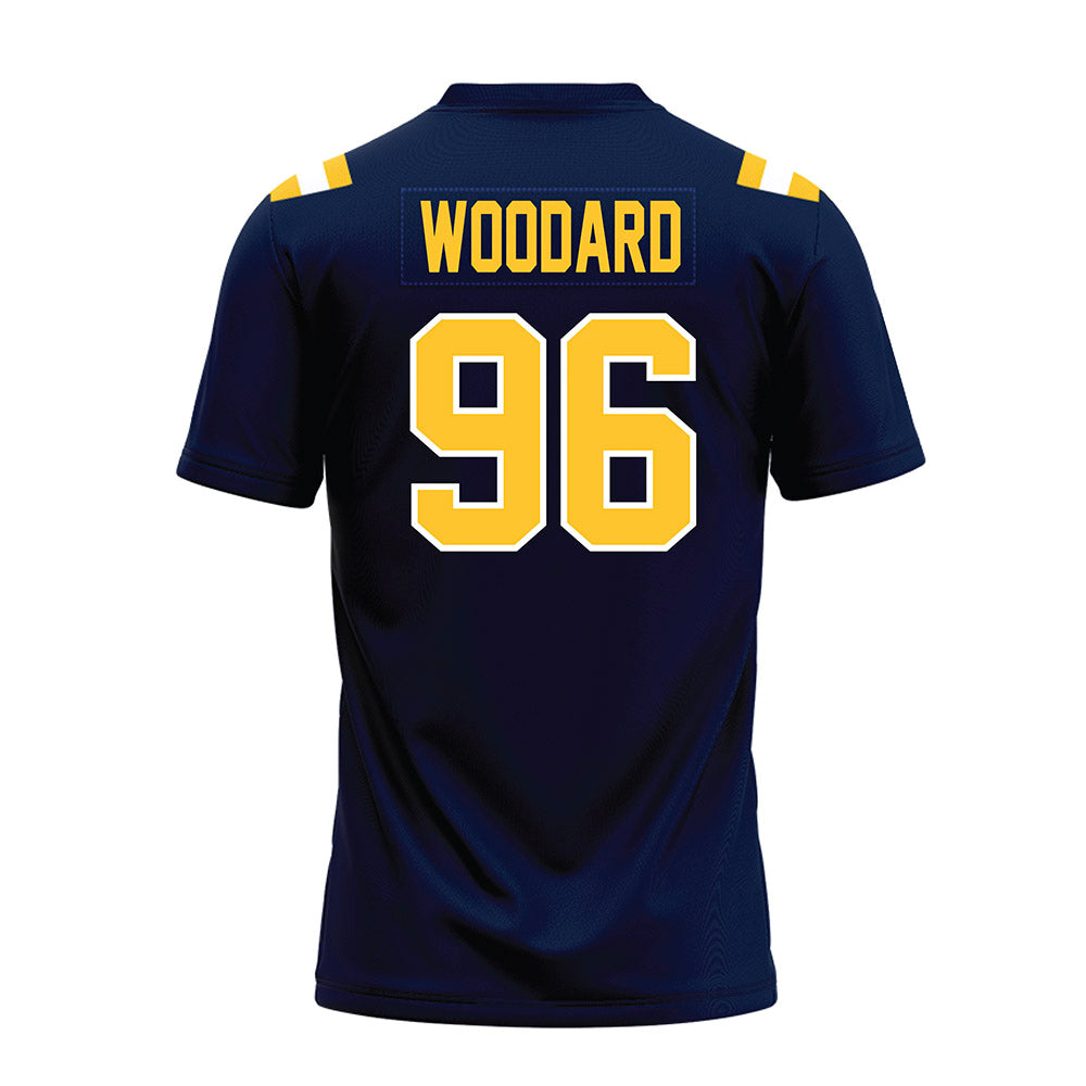 East Tennessee State - NCAA Football : Charles Woodard - Navy Premium Football Jersey-1