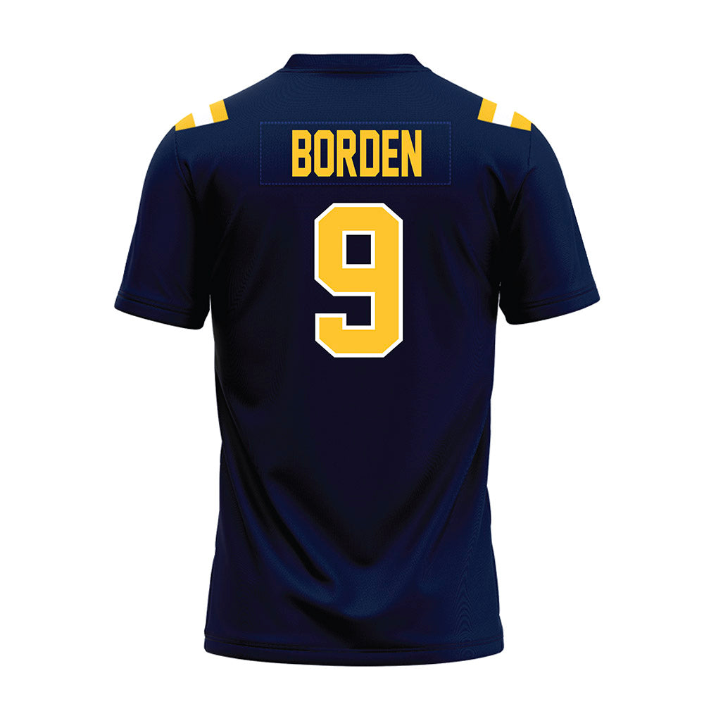 East Tennessee State - NCAA Football : Donya Borden - Navy Premium Football Jersey-1