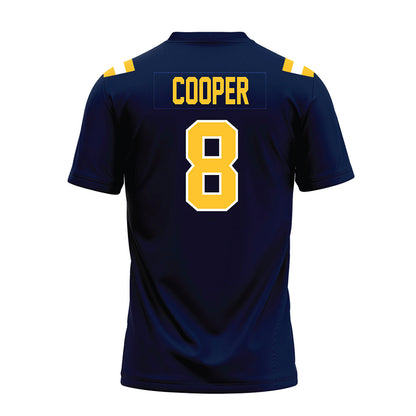 East Tennessee State - NCAA Football : Caleb Cooper - Navy Premium Football Jersey-1