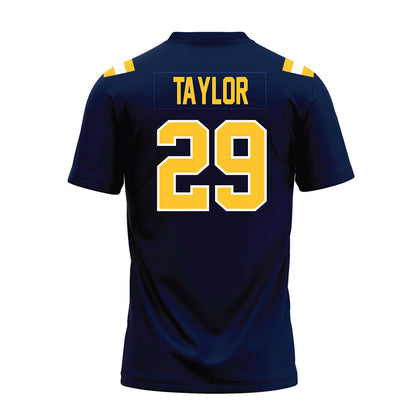 East Tennessee State - NCAA Football : Elijah Taylor - Navy Premium Football Jersey-1