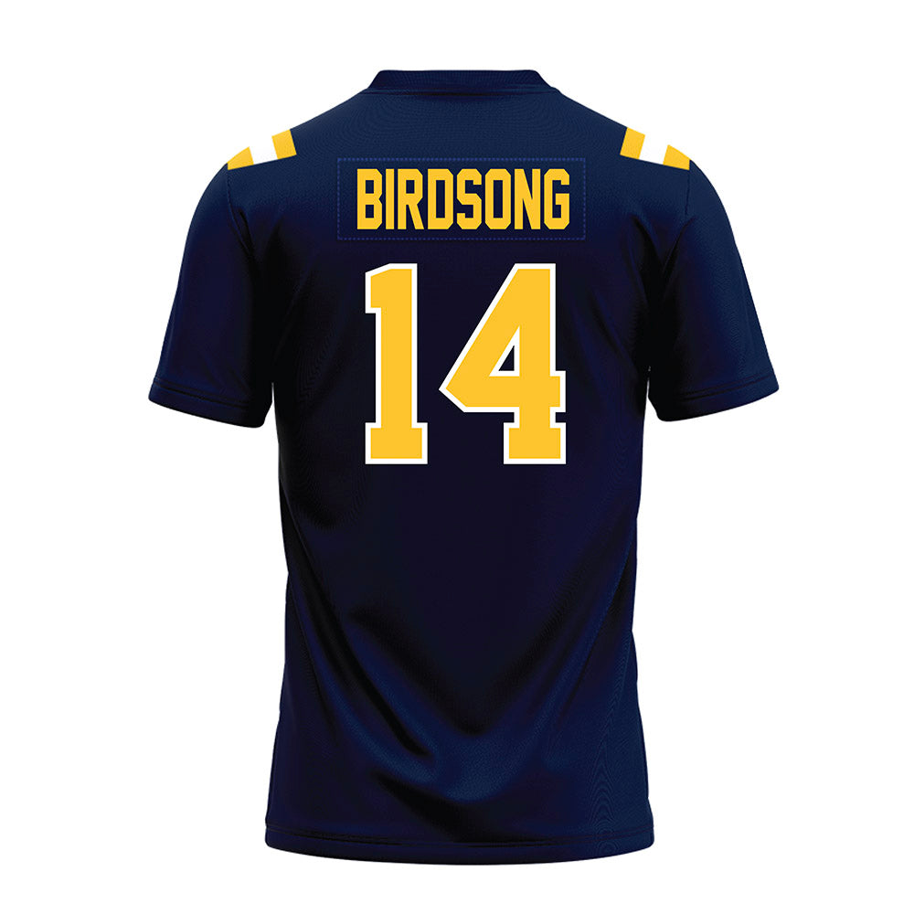 East Tennessee State - NCAA Football : Qua Birdsong - Navy Premium Football Jersey-1
