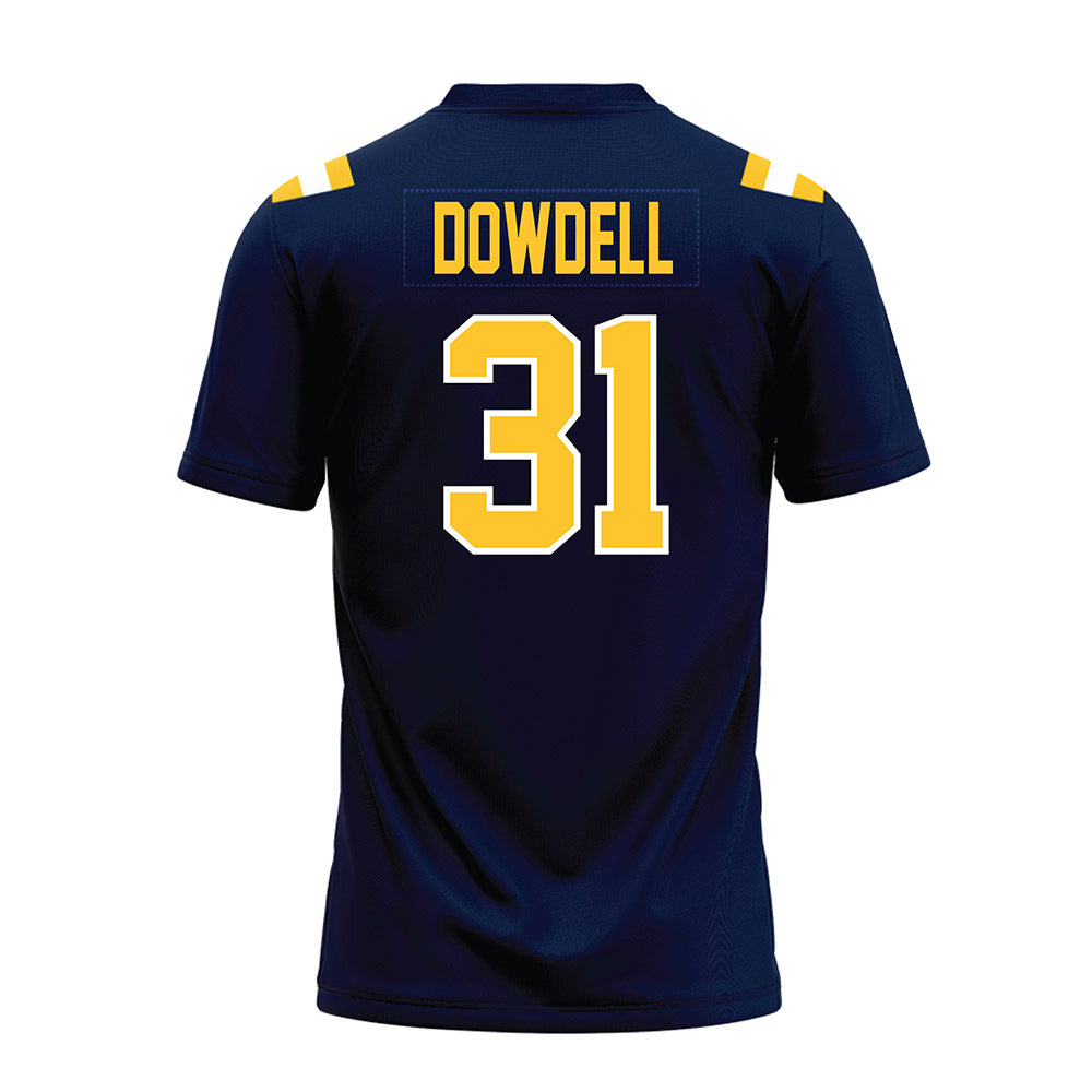 East Tennessee State - NCAA Football : Brycen Dowdell - Navy Premium Football Jersey-1
