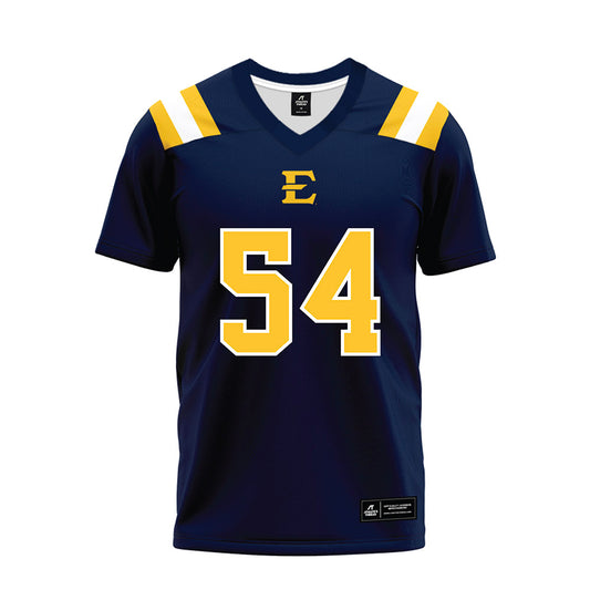 East Tennessee State - NCAA Football : Cal Grubbs - Navy Premium Football Jersey-0