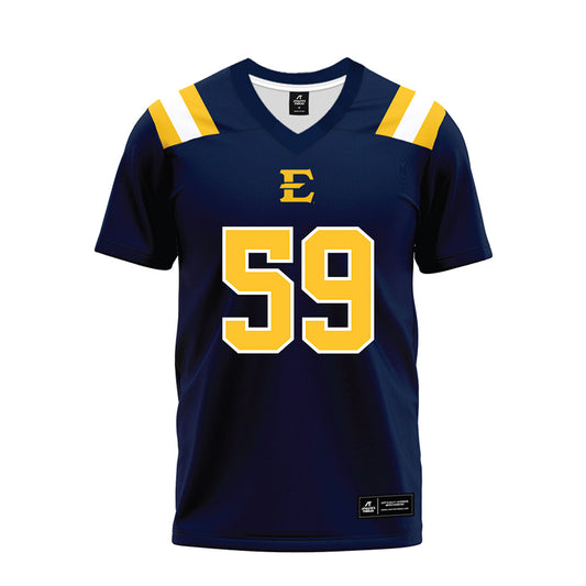 East Tennessee State - NCAA Football : Taylor McClure - Navy Premium Football Jersey-0