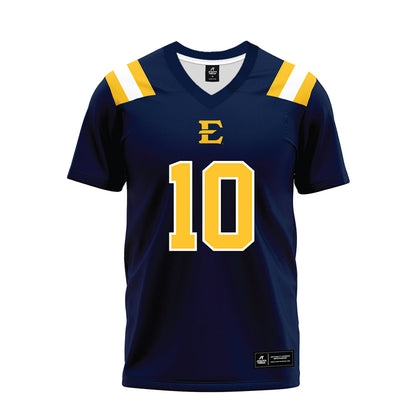 East Tennessee State - NCAA Football : Jake McNamara - Navy Premium Football Jersey-0
