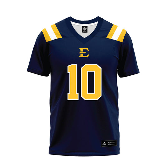 East Tennessee State - NCAA Football : Jake McNamara - Navy Premium Football Jersey-0