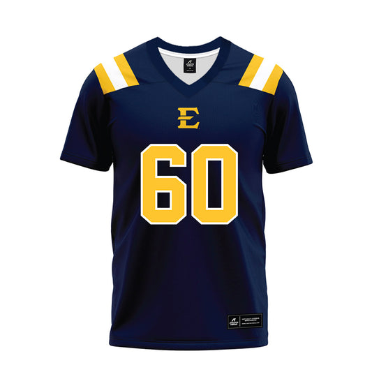 East Tennessee State - NCAA Football : Micah Sumpter - Navy Premium Football Jersey-0